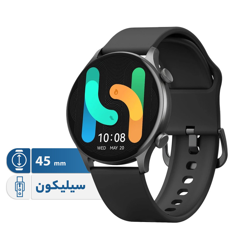 ساعت هوشمند 45 میلی متری هایلو مدل Solar Plus با بند سیلیکونی
