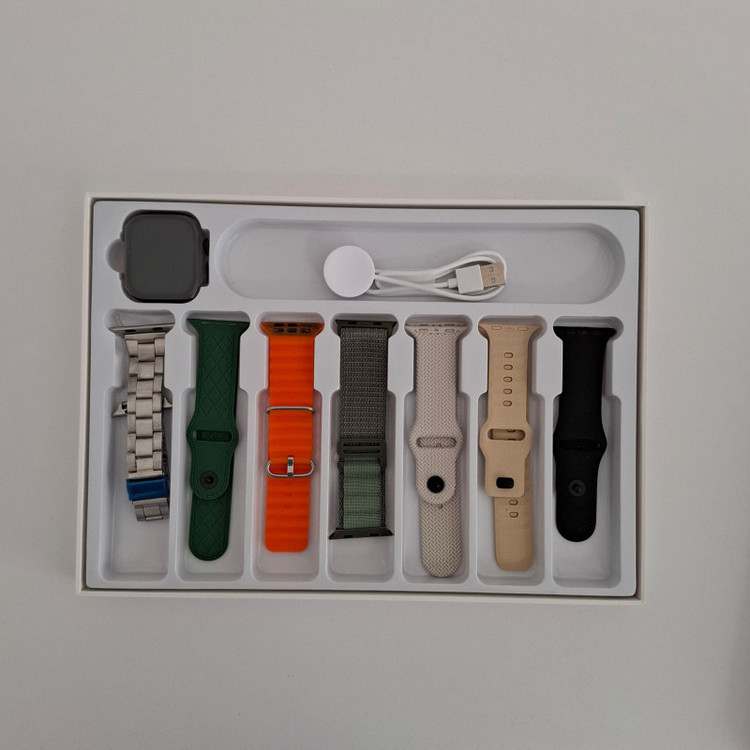 ساعت هوشمند مدل ویزمی ultra2، سایز۴۸، شمارنده ضربان قلب، گام شمار، قابلیت مکالمه مستقیم، پشتیبانی از زبان فارسی، بند رولکس