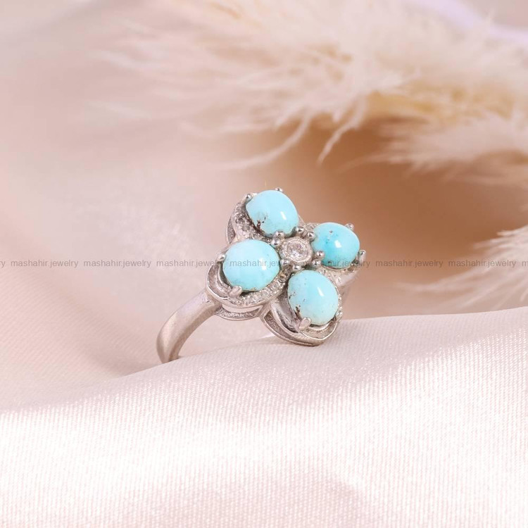 انگشتر فیروزه شجری زنانه کد 5335