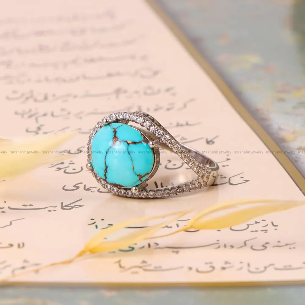 انگشتر فیروزه شجری زنانه کد 4715