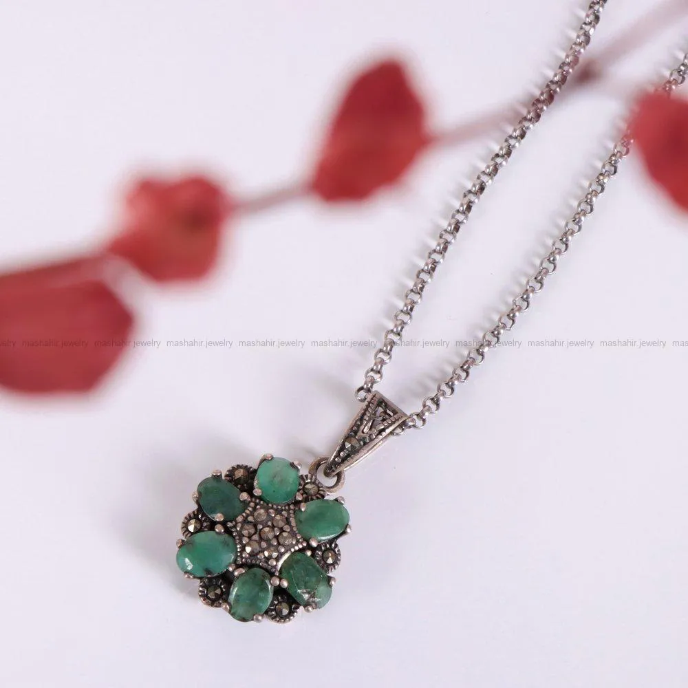 گردنبند زمرد زنانه کد 2314