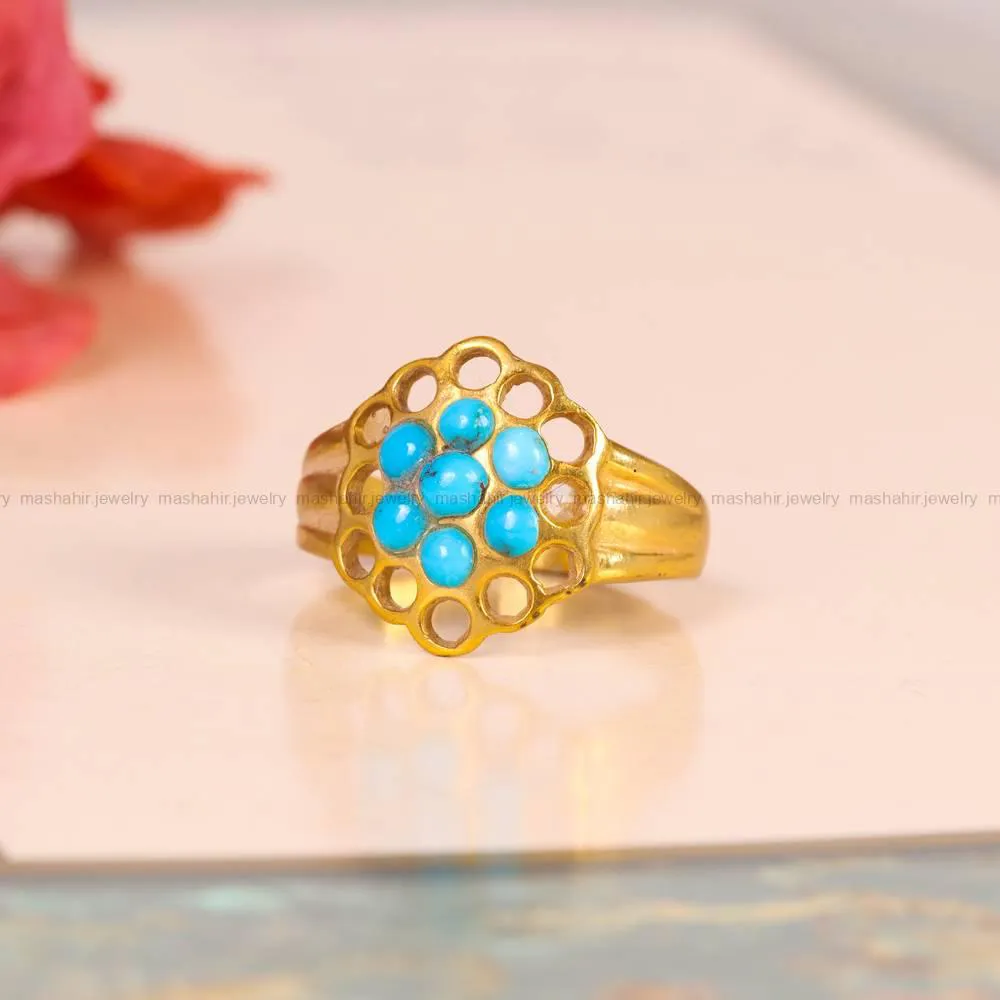 انگشتر فیروزه شجری زنانه کد 5099