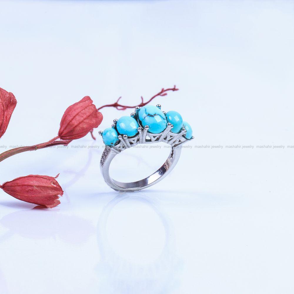 انگشتر فیروزه شجری زنانه کد 9420