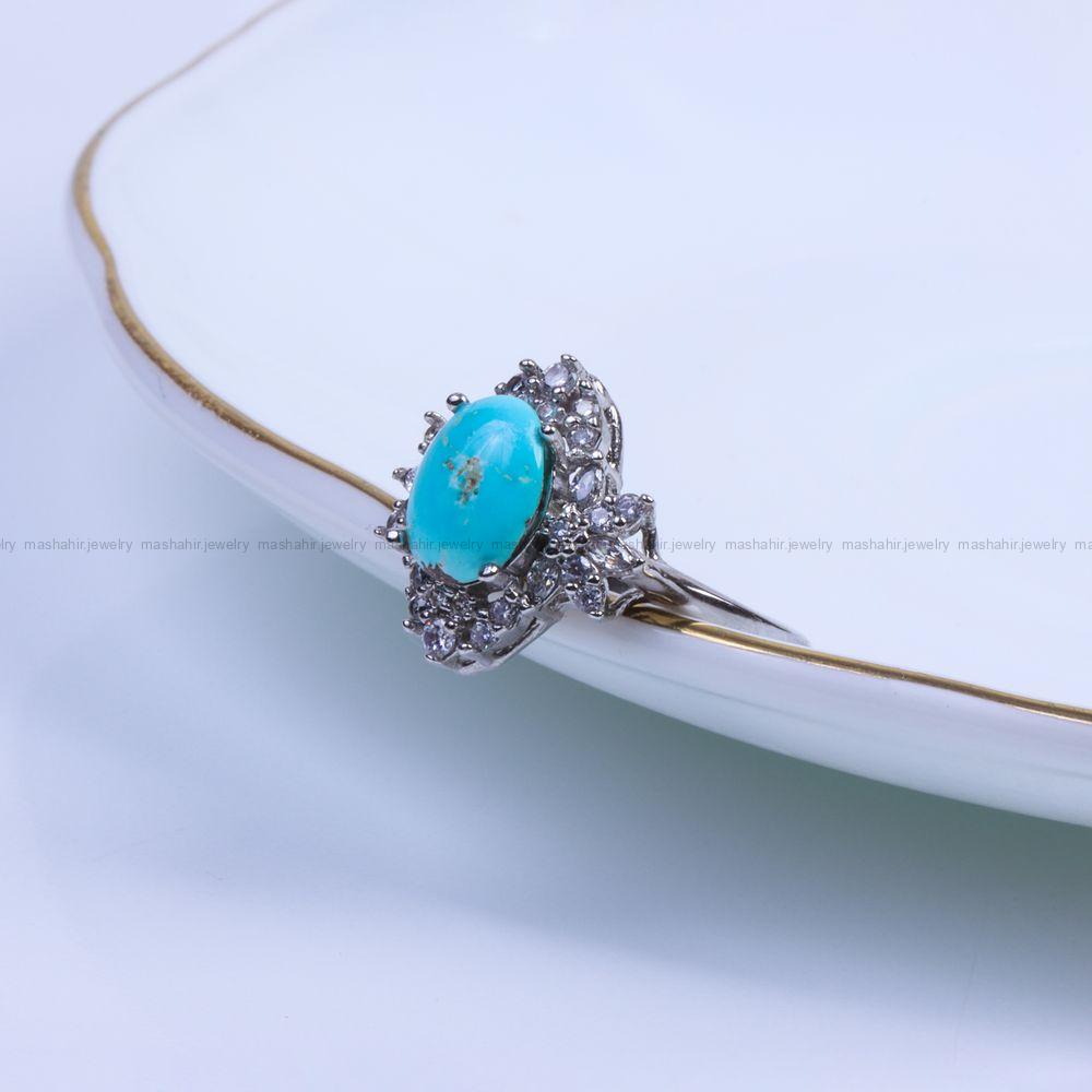 انگشتر فیروزه شجری زنانه کد 9527