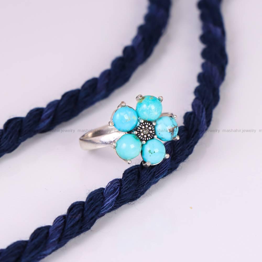 انگشتر فیروزه شجری زنانه کد 5274