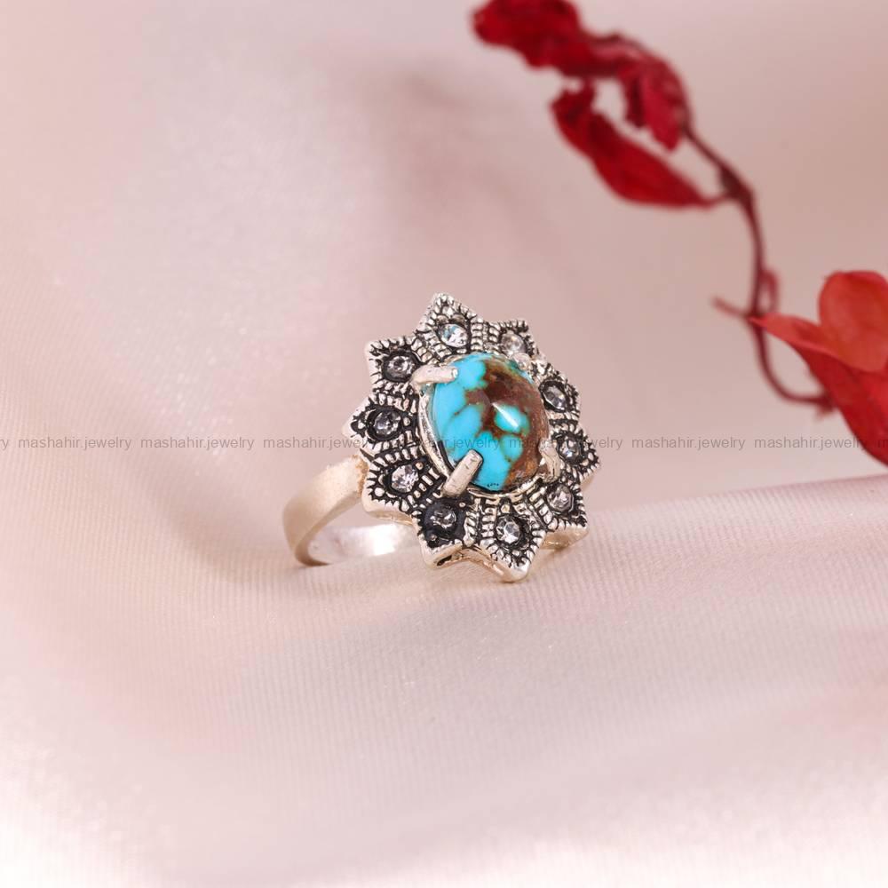 انگشتر فیروزه شجری زنانه کد 5330