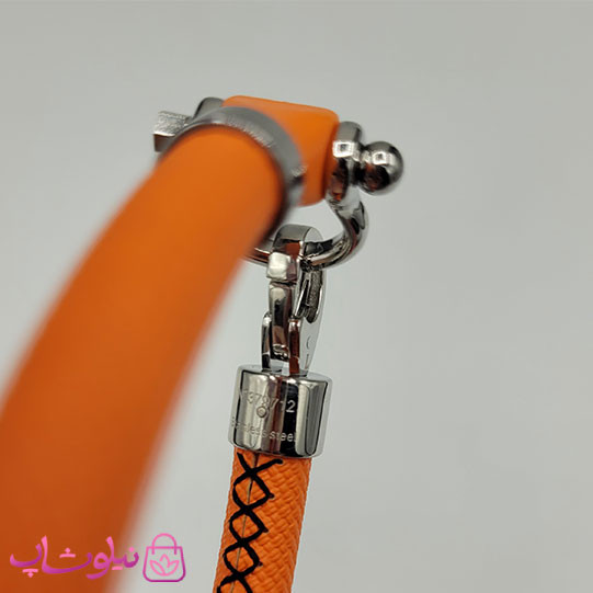 دستبند امگا رابر نارنجی مردانه سایز لارج کیفیت مستر (طراحی جدید) کد 1350