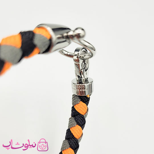 دستبند امگا کنفی مردانه سه رنگ قفل نقره ای کیفیت مستر کد 600