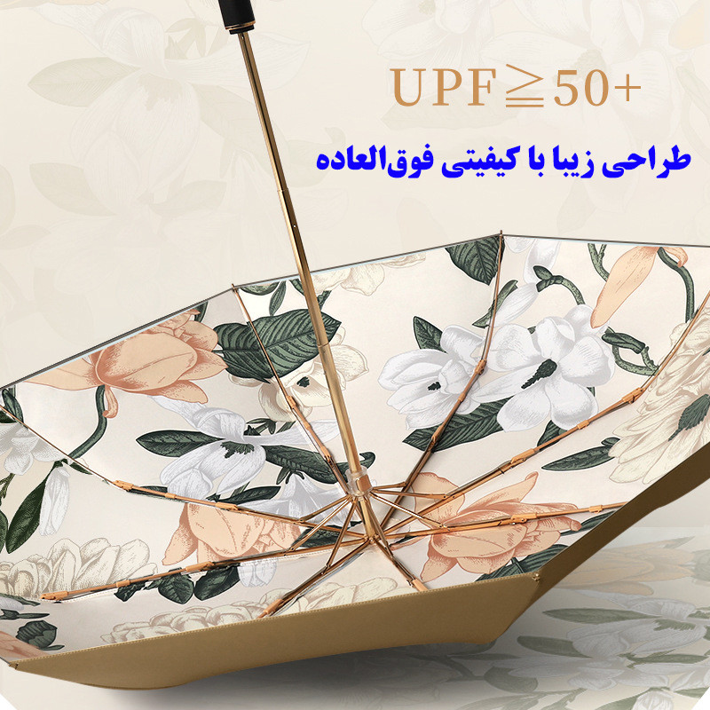 چتر 8 پره گلد ایر مدل نانو آبگریز طرح Spring قطر 100 سانتیمتر
